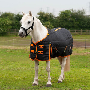 Gallop Gallop Ponie 100g Stable Rug in Black/Orange