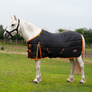 Gallop Gallop Ponie 100g Stable Rug in Black/Orange