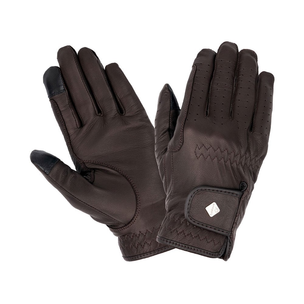 LeMieux LeMieux ProTouch Classic Leather Riding Gloves in Brown