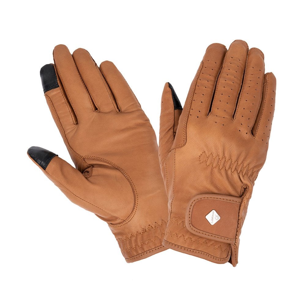 LeMieux LeMieux ProTouch Classic Leather Riding Gloves in Tan