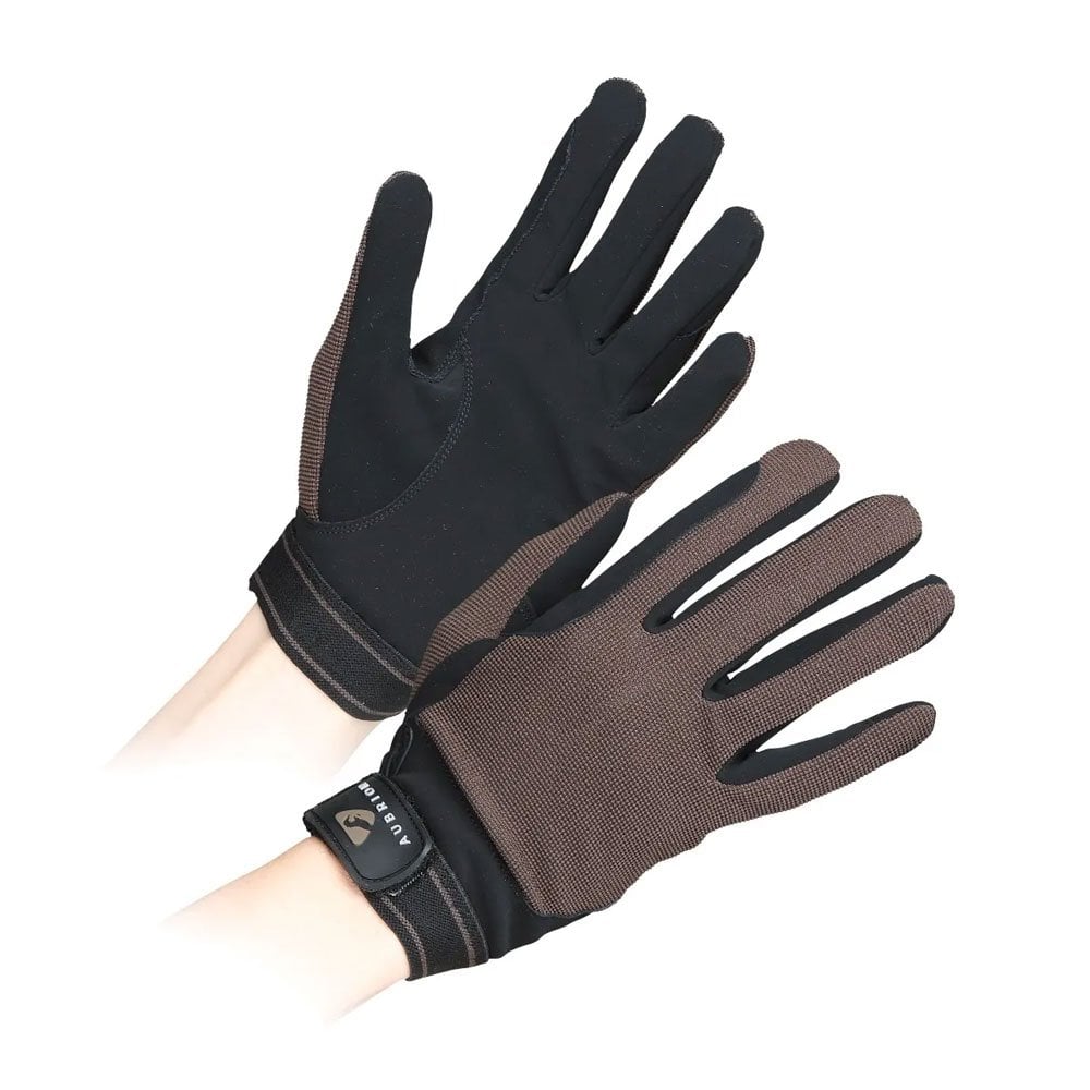 Shires Shires Aubrion Stratos Mesh Riding Gloves in Brown