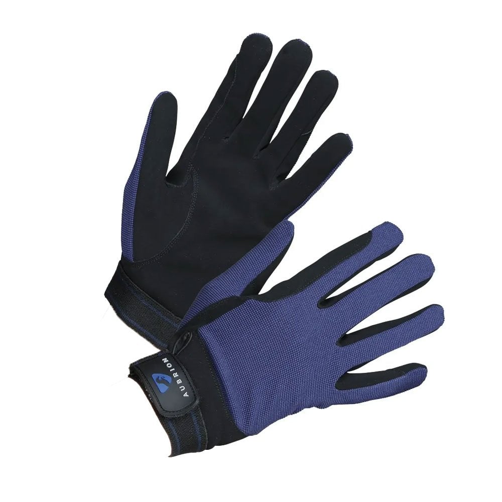 Shires Shires Childs Aubrion Mesh Riding Gloves in Navy
