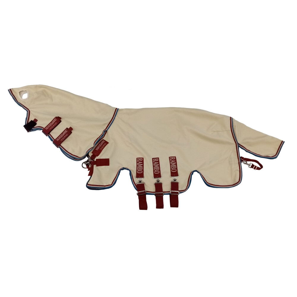 Horseware Rambo Petite Pony Sweetitch Hoody Fly Sheet in Sand/Cherry