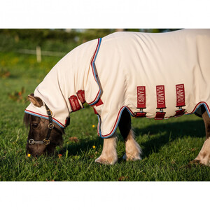 Horseware Rambo Petite Pony Sweetitch Hoody Fly Sheet in Sand/Cherry