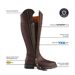 Fairfax & Favor Fairfax & Favor The Explorer Leather Boot in Mahogany