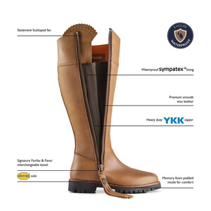 Fairfax & Favor Fairfax & Favor The Explorer Sporting Fit Leather Boot in F&F Oak