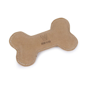Shires Digby & Fox Leather Dog Toy in Bone