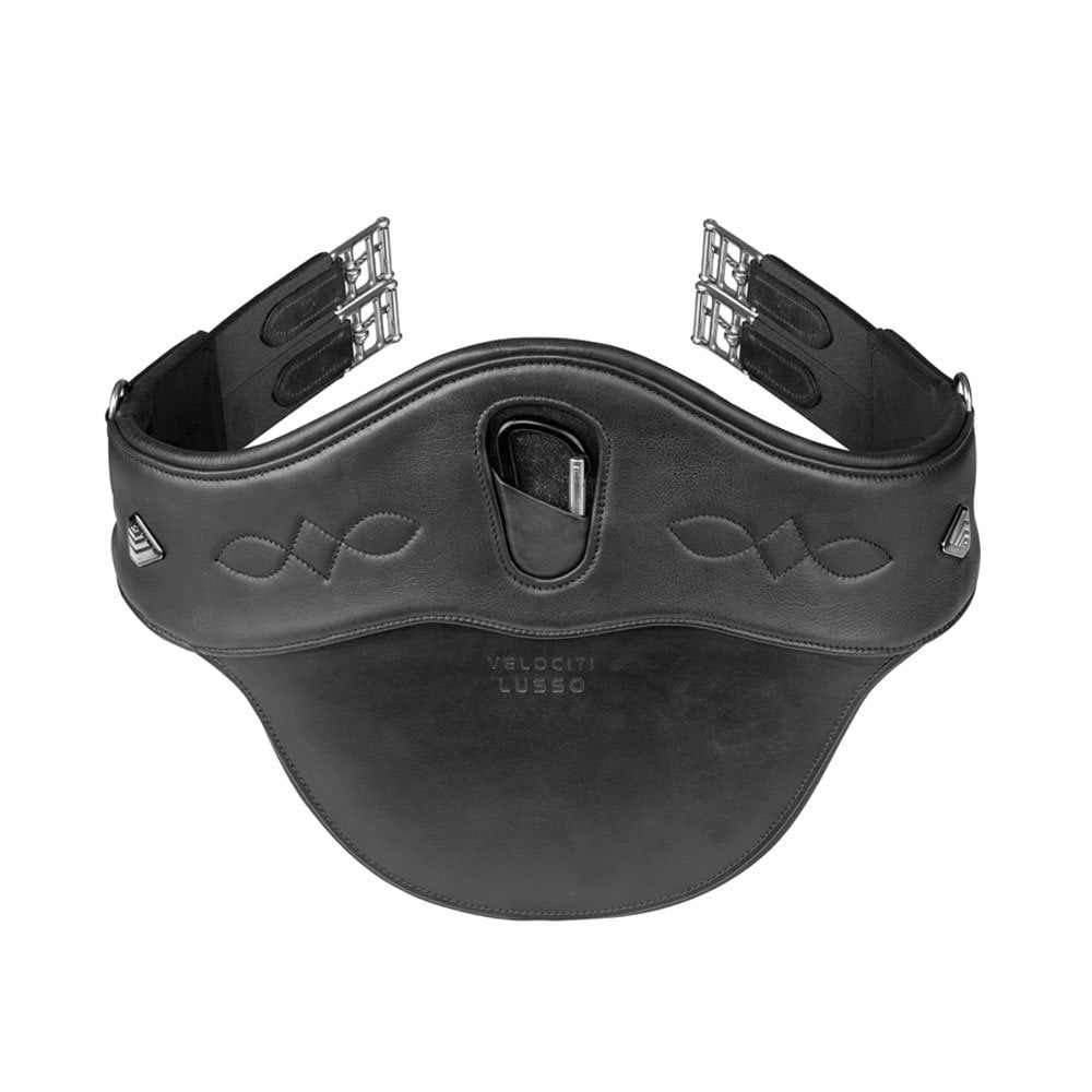 Shires Shires Velociti Lusso Leather Stud Girth in Black