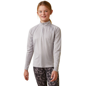Ariat Ariat Youth Sunstopper 1/4 Zip Top in Silver Dot