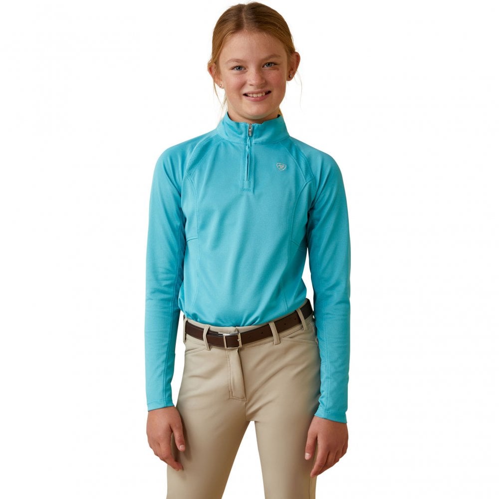 Ariat Ariat Youth Sunstopper 1/4 Zip Top in Maui Blue