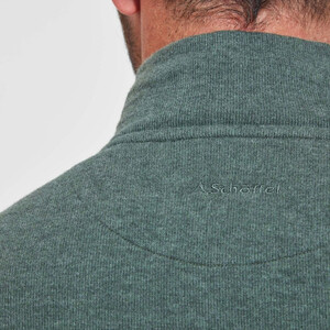 Schoffel Schoffel Mens Kingsbridge Cotton French Rib 1/4 Zip Jumper in Country Green