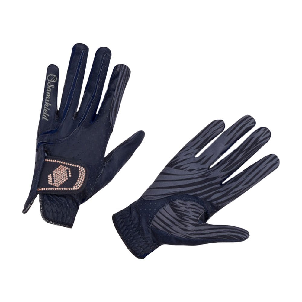 Samshield Samshield V-Skin Swarovski Gloves in Navy/Rose Gold