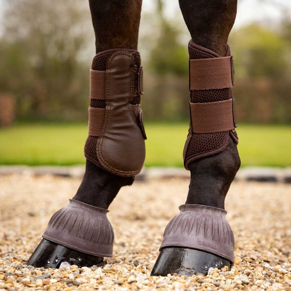 LeMieux Rubber Pull On Over Reach Boots Brown