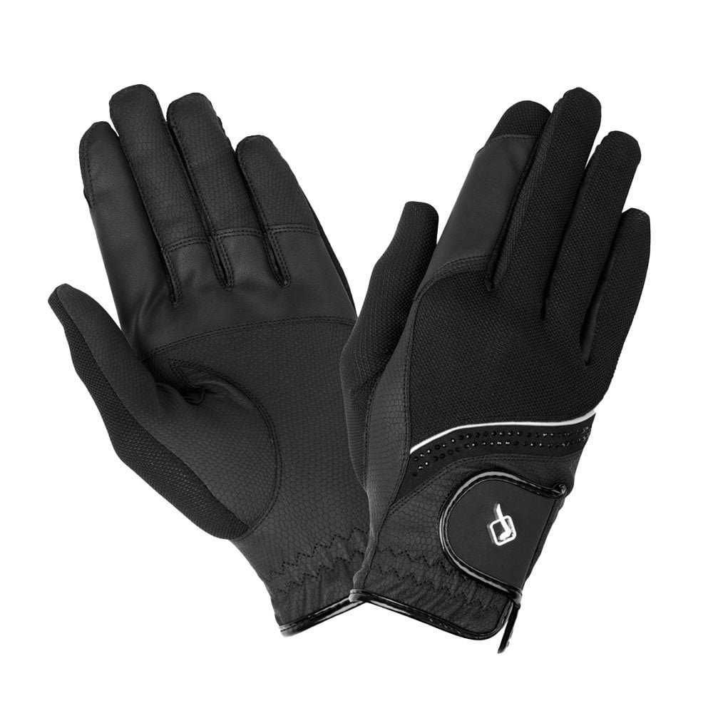 LeMieux LeMieux Crystal Riding Gloves in Black
