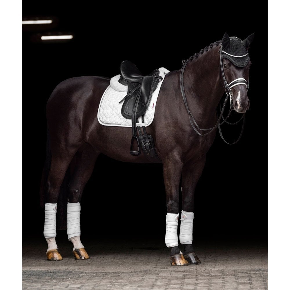 LeMieux Crystal Suede Dressage Square White