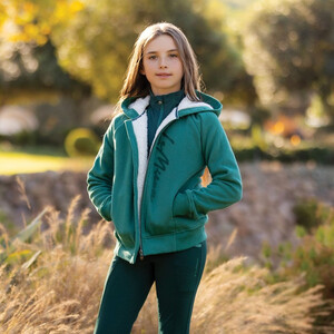 LeMieux LeMieux Young Rider Hollie Sherpa Lined Hoodie in Evergreen