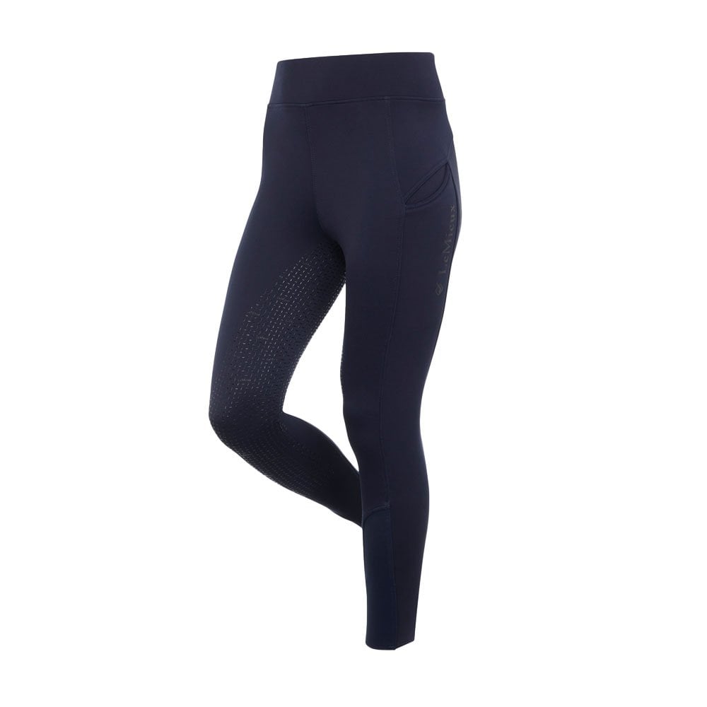 LeMieux LeMieux Full Grip Brushed Riding Tights in Navy