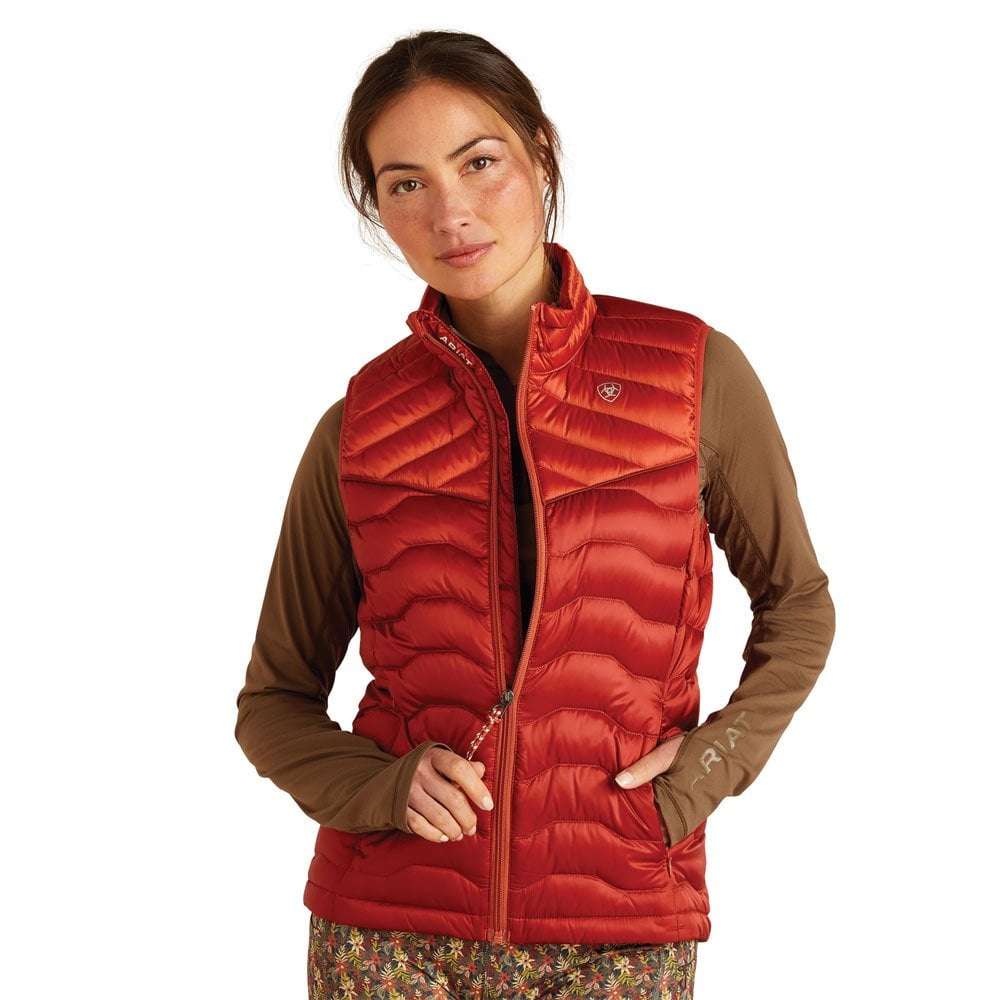 Ariat Ariat Ideal Down Gilet in Iridescent Red Ochre