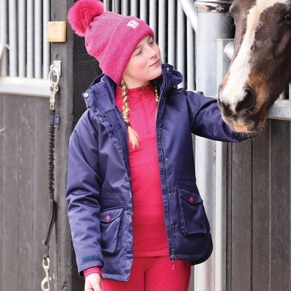 Shires Aubrion Fleece Lined Bobble Hat Pink