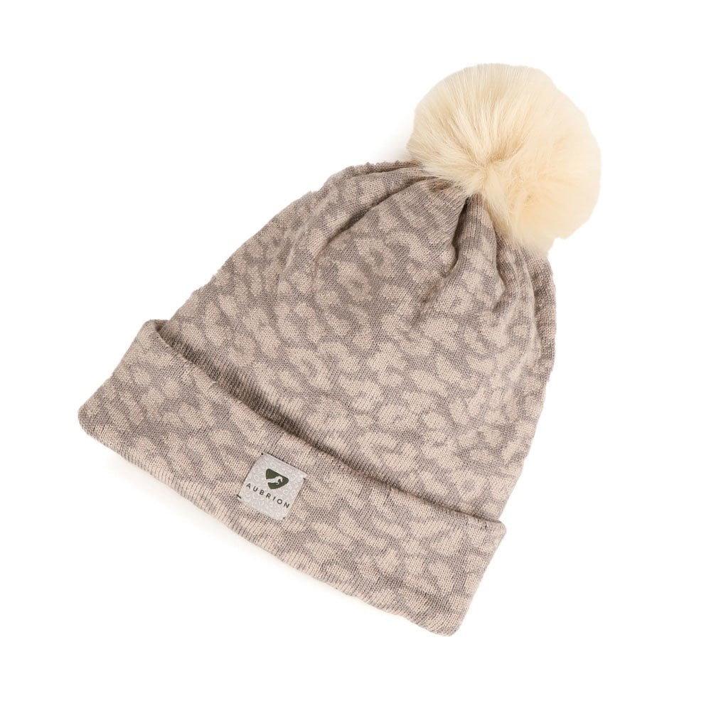 Shires Shires Aubrion Fleece Lined Bobble Hat in Taupe