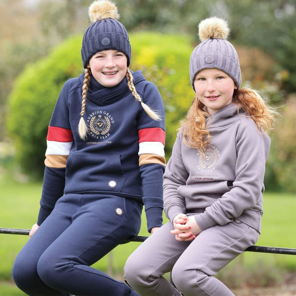 Shires Aubrion Fleece Lined Bobble Hat Blue
