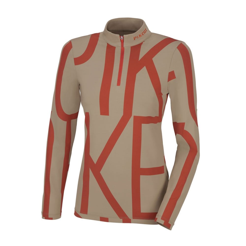Pikeur Pikeur Sports Print 1/4 Zip Top (4272) in Taupe
