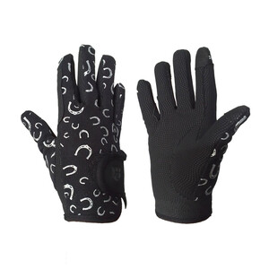 Houghton Country Houghton Country Classic Young Rider Horseshoe Glove in Black