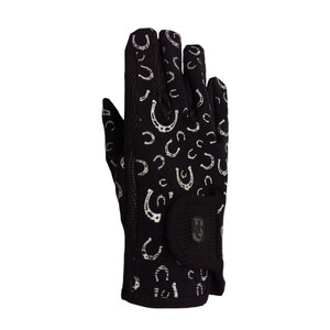 Houghton Country Houghton Country Classic Young Rider Horseshoe Glove in Black
