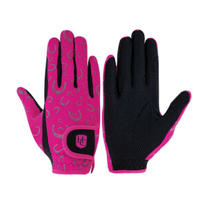 Houghton Country Houghton Country Classic Young Rider Horseshoe Glove in Pink