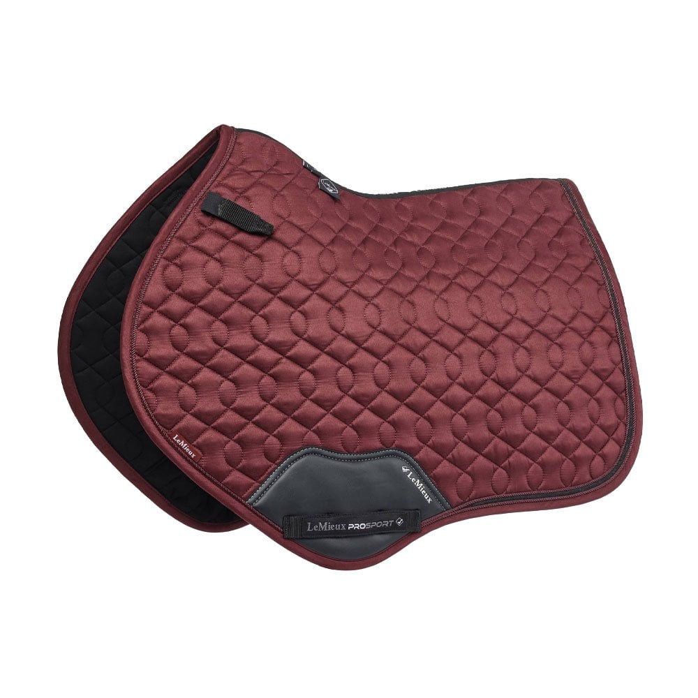 LeMieux Crystal Suede Close Contact Square Burgundy