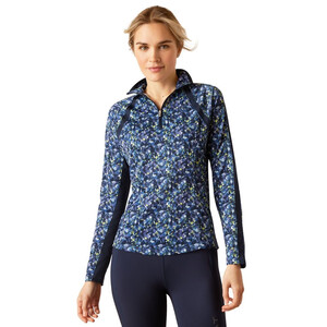 Ariat Ariat Sunstopper 3.0 1/4 Zip Top in Blue Scribble