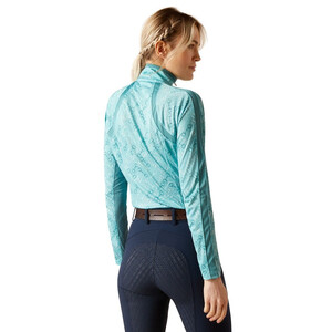 Ariat Ariat Sunstopper 3.0 1/4 Zip Top in Marine Blue Bit Print