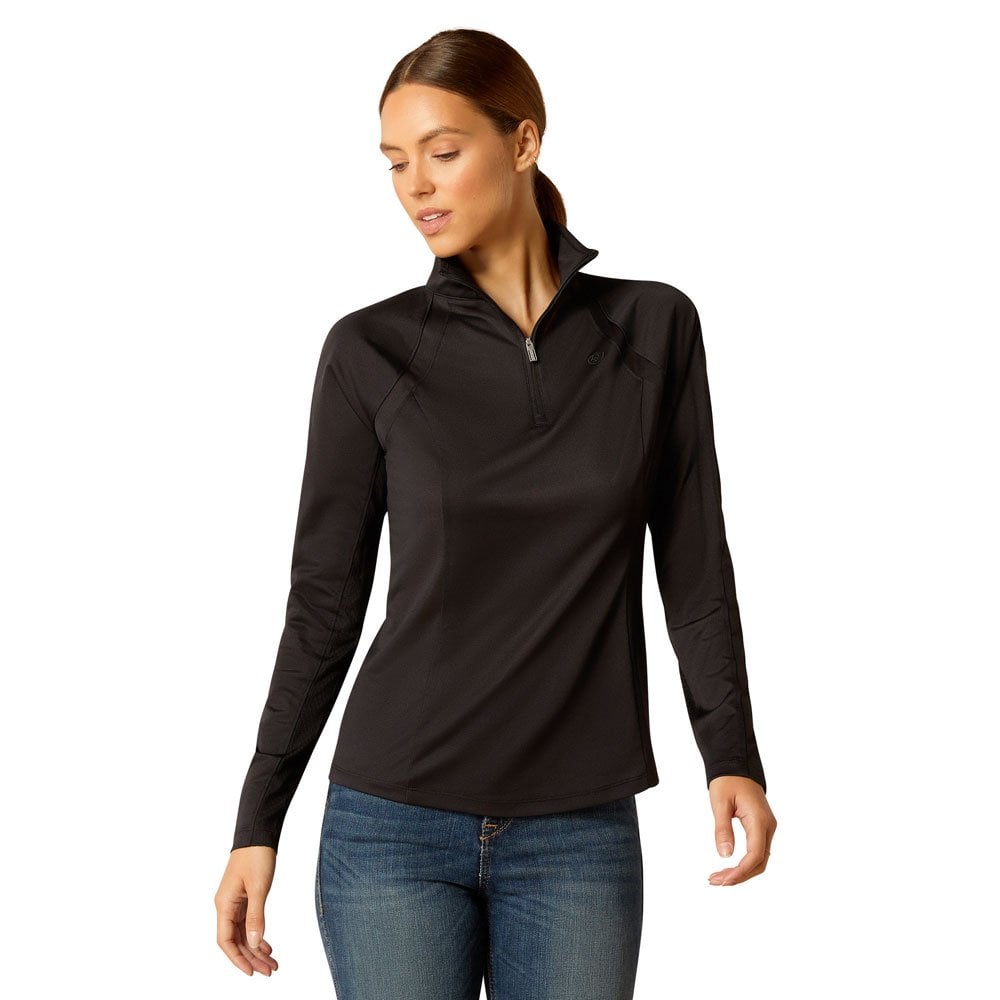 Ariat Ariat Sunstopper 3.0 1/4 Zip Top in Black