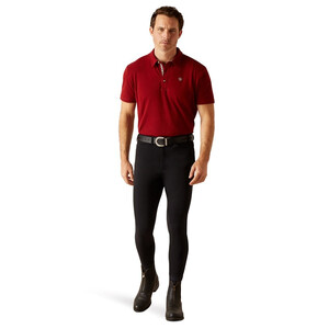 Ariat Ariat Mens Medal Polo Shirt in Sun-Dried Tomato