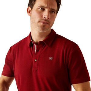 Ariat Ariat Mens Medal Polo Shirt in Sun-Dried Tomato