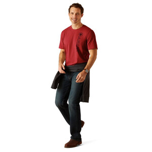 Ariat Ariat Mens Vertical Logo T-Shirt in Sun-Dried Tomato