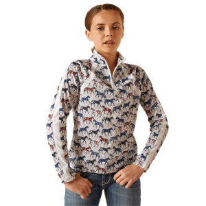 Ariat Ariat Youth Sunstopper 3.0 1/4 Zip Top in Painted Ponies