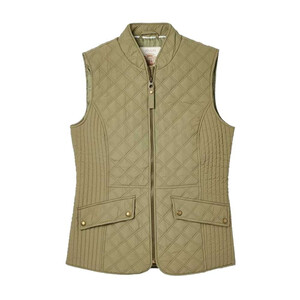 Joules Joules Minx Diamond Quilt Gilet in Green