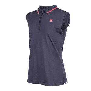 Shires Shires Aubrion Poise Sleeveless Young Rider Tech Polo Shirt in Navy