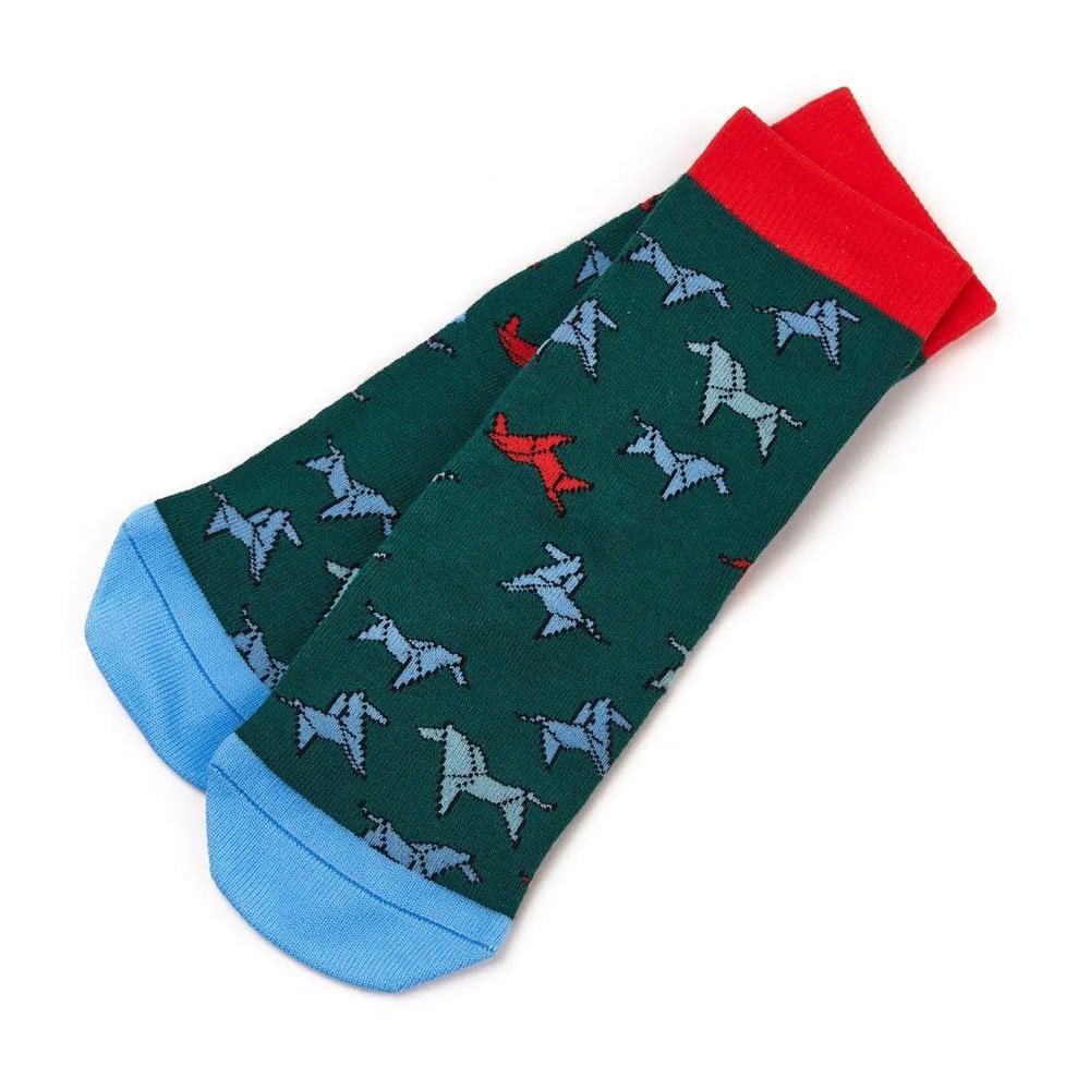 Shires Shires Kids Tikaboo Ankle Socks in Green Horse