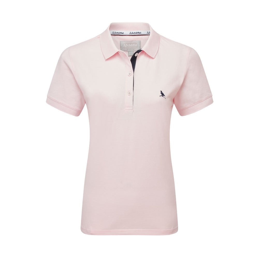 Schoffel Schoffel Ladies St Ives Polo Shirt in Pale Pink