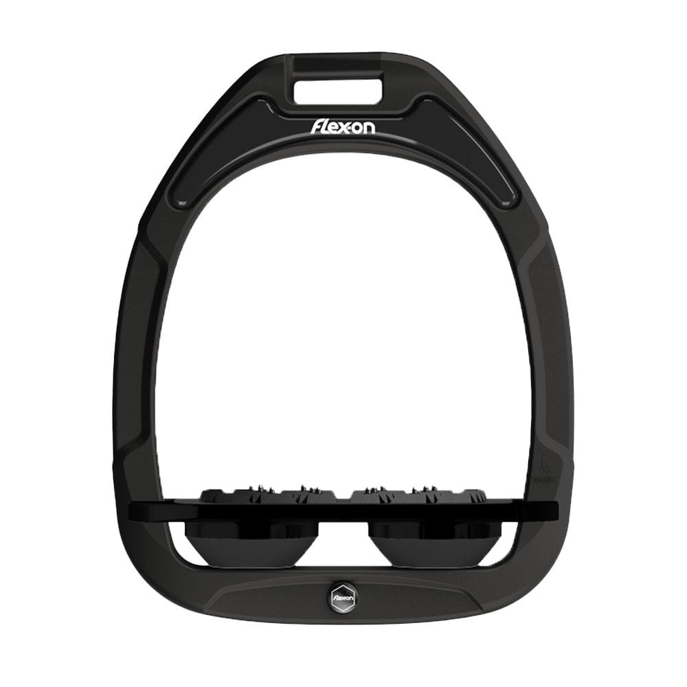 Flex-On Flex-On Green Composite Flat Ultra Grip Stirrups in Black/Black/Black