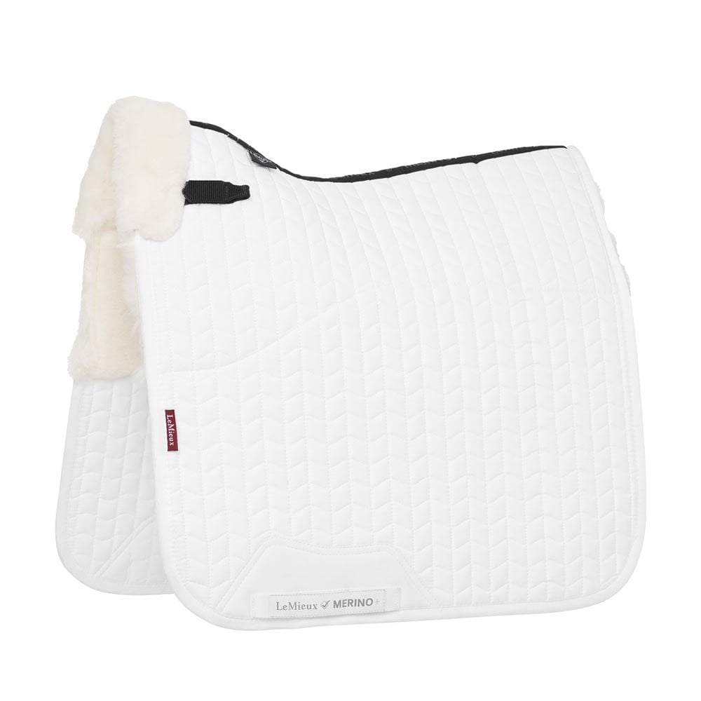 LeMieux LeMieux Merino+ Half Lined Dressage Square in White