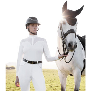 LeMieux LeMieux Emily Long Sleeve Show Shirt in White
