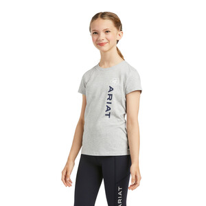 Ariat Ariat Youth Vertical Logo T-Shirt in Heather Grey