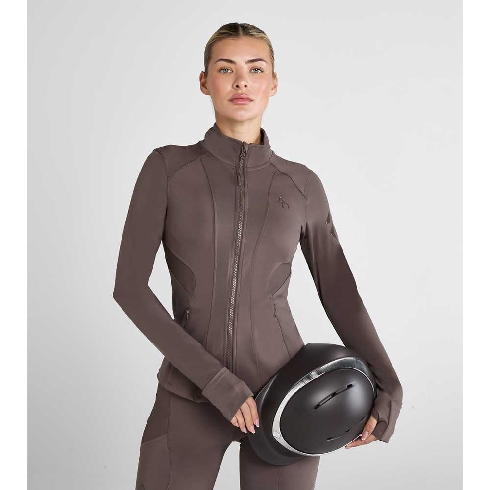 Aztec Diamond Core Fitted Jacket Brown