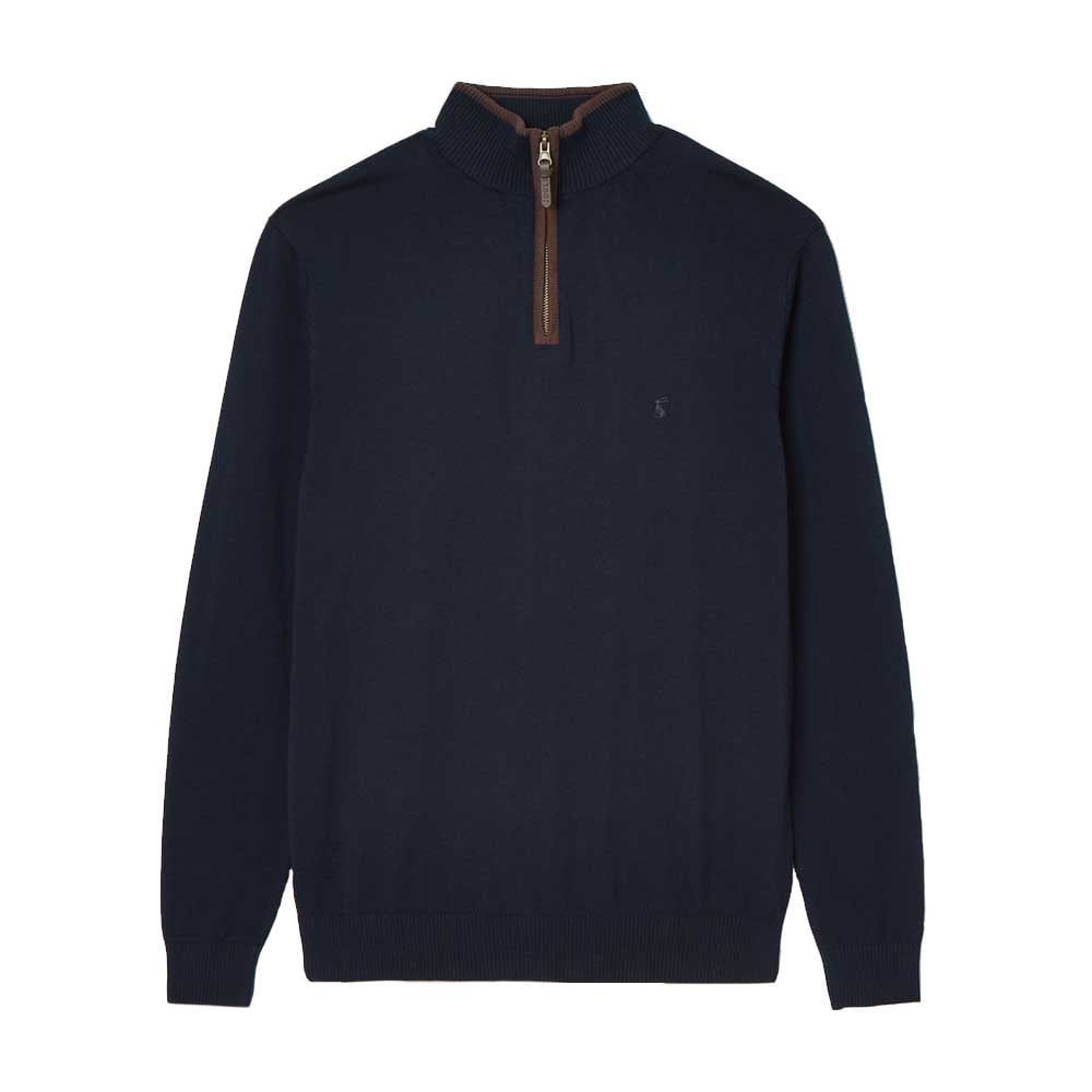 Joules Joules Mens Hillside Quarter Zip Jumper in Navy
