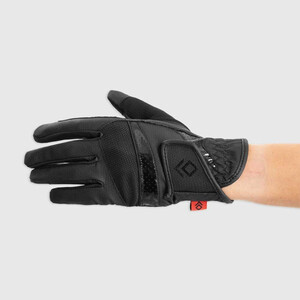 Aztec Diamond Aztec Diamond Young Rider Patent Pro Grip Riding Glove in Black