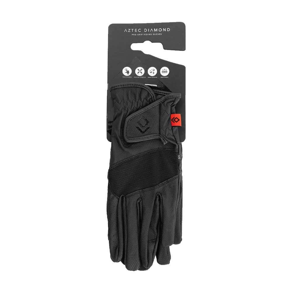 Aztec Diamond Aztec Diamond Young Rider Pro Grip Riding Glove in Black