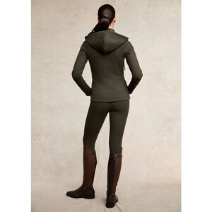 Holland Cooper Holland Cooper Crystal Training Zip Hoodie in Dark Olive